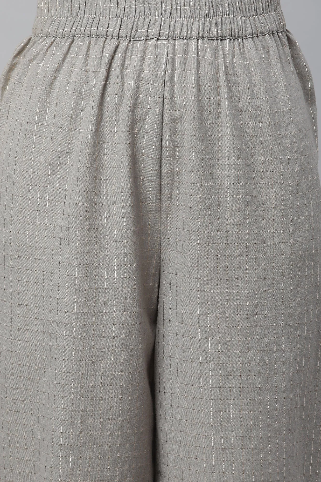 Grey Embellished Kurta, Pants & Dupatta