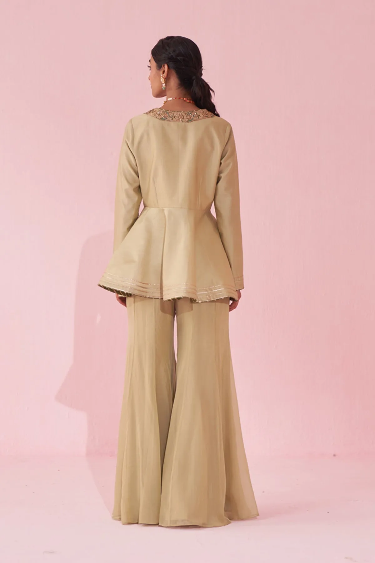 GUNGUN GREEN SHARARA SET