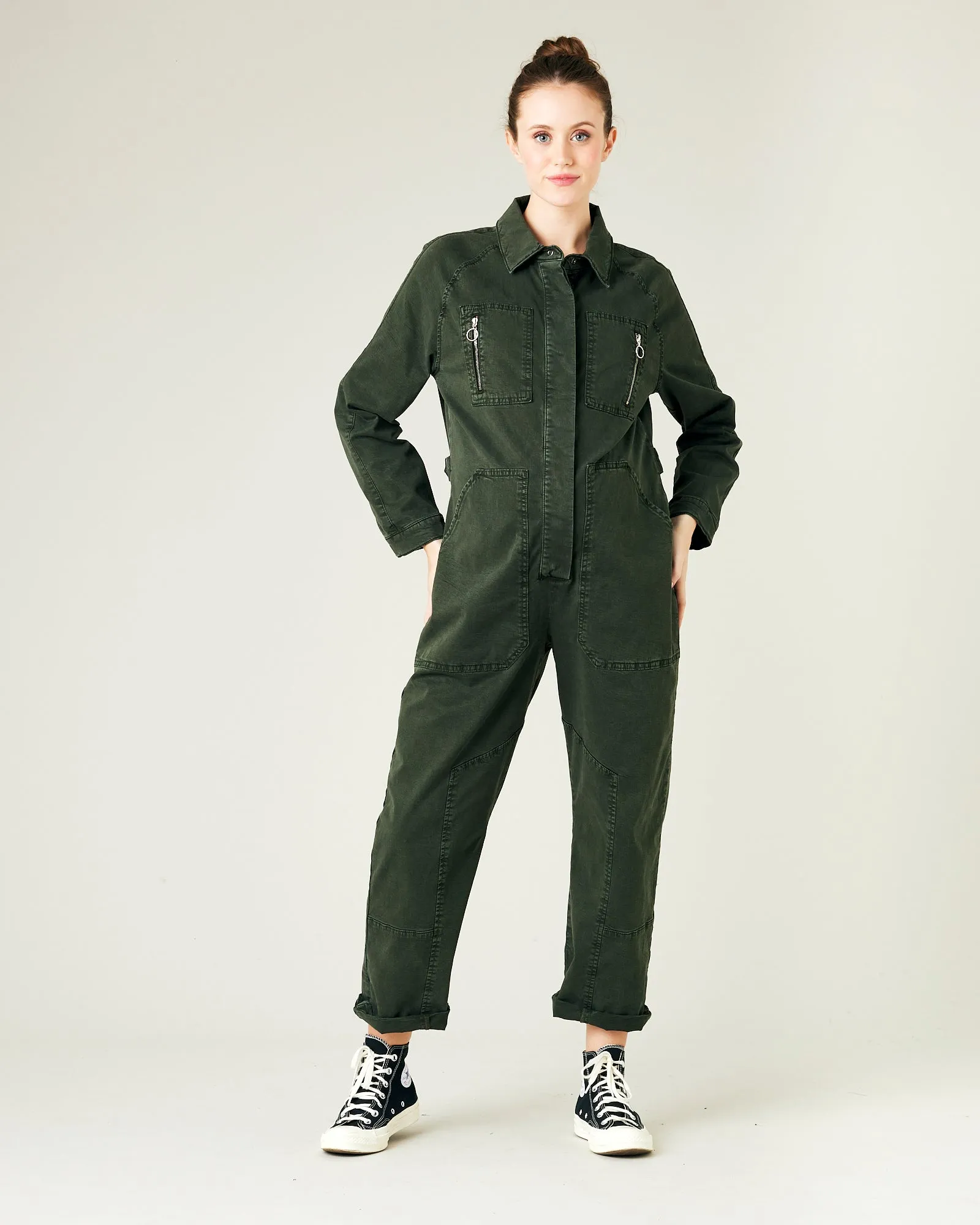 Hallie Sea Green Cotton Coverall