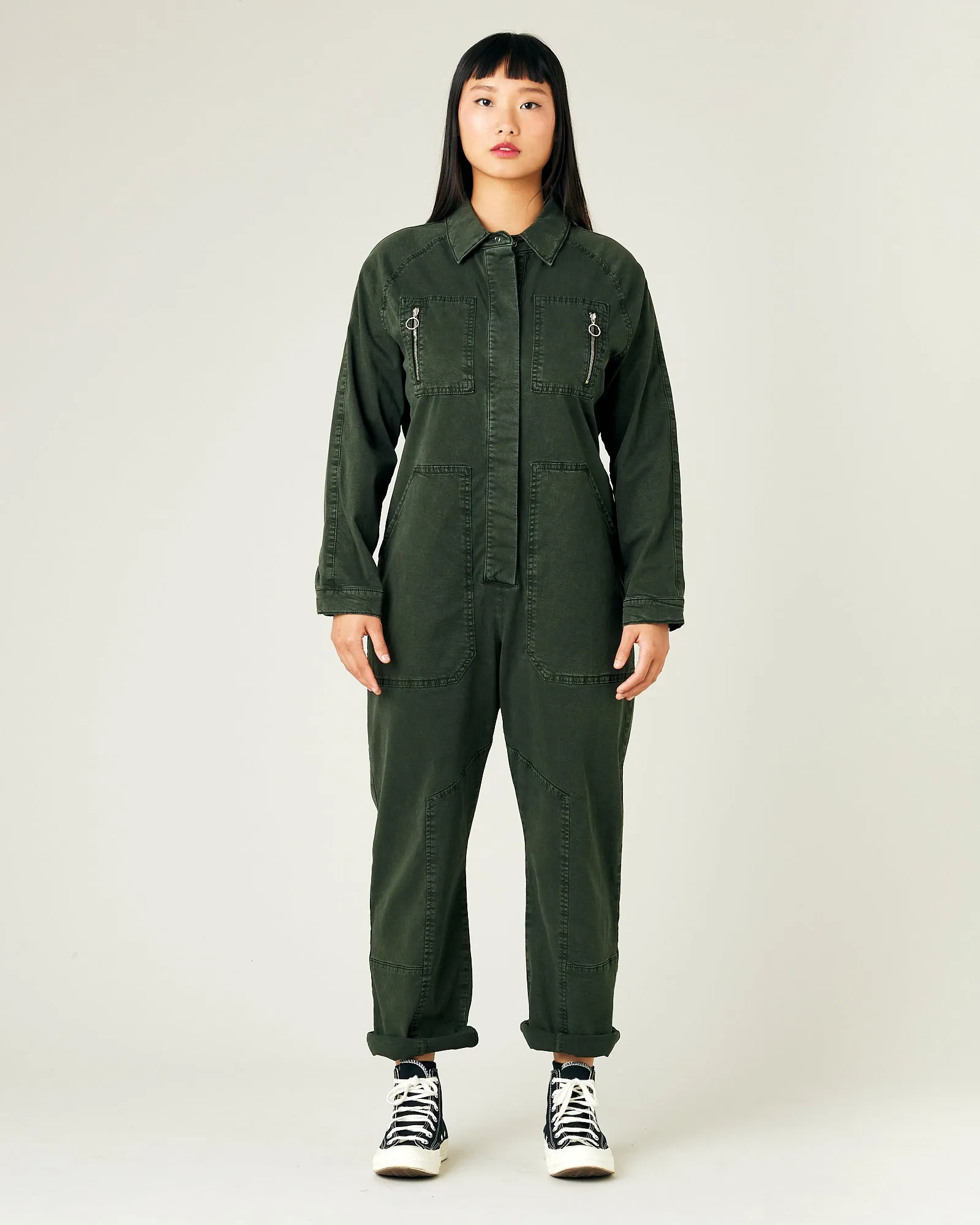 Hallie Sea Green Cotton Coverall
