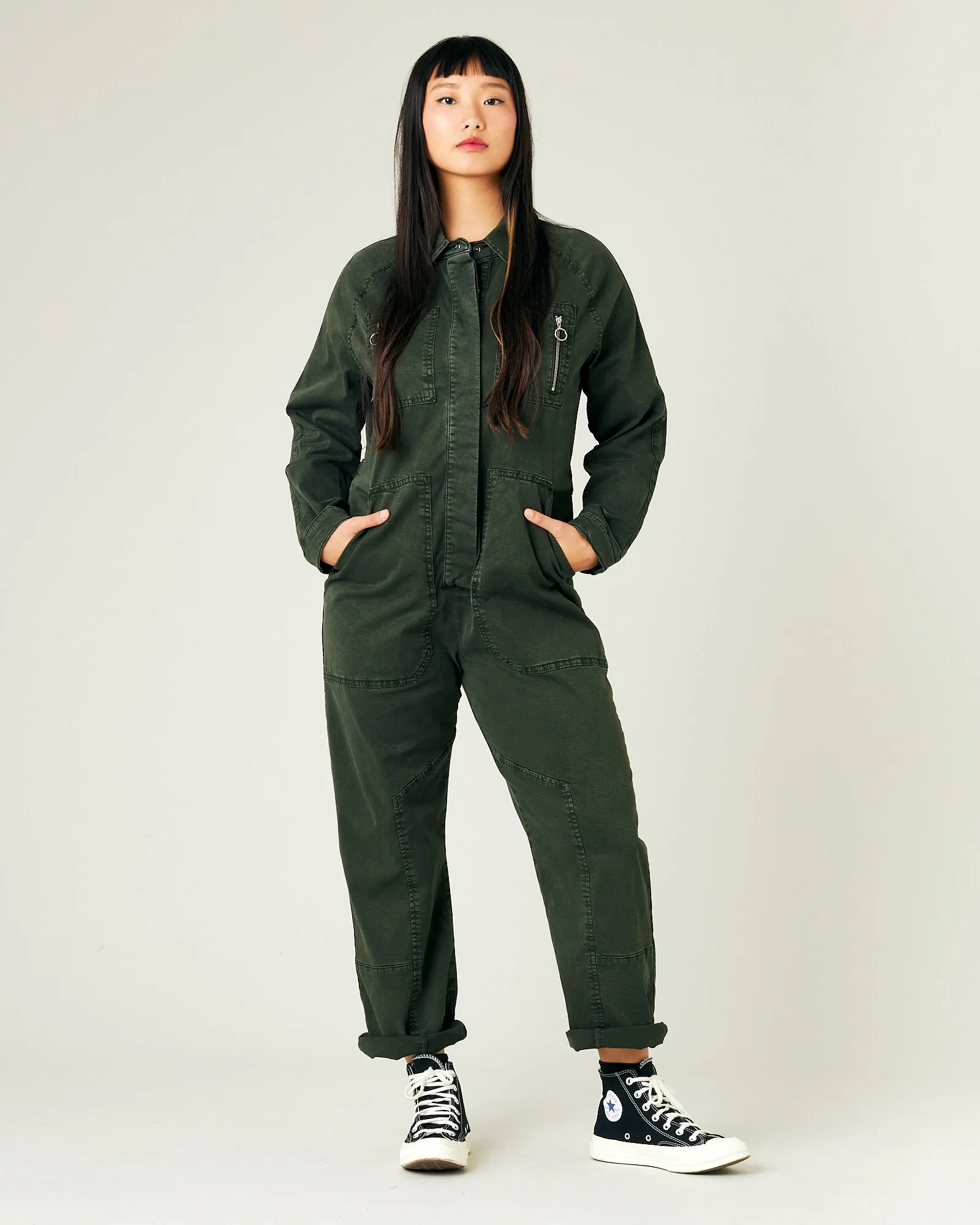 Hallie Sea Green Cotton Coverall