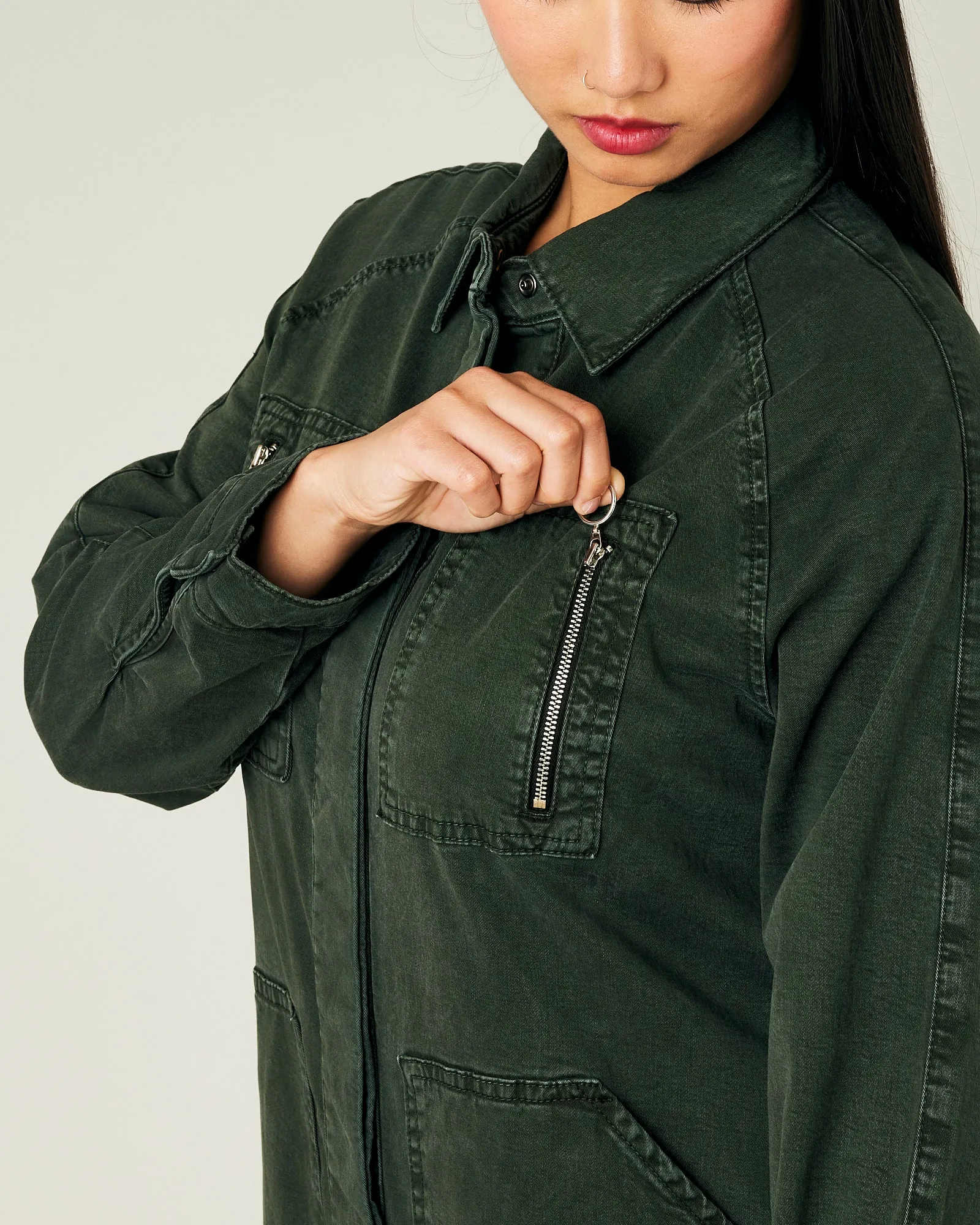 Hallie Sea Green Cotton Coverall
