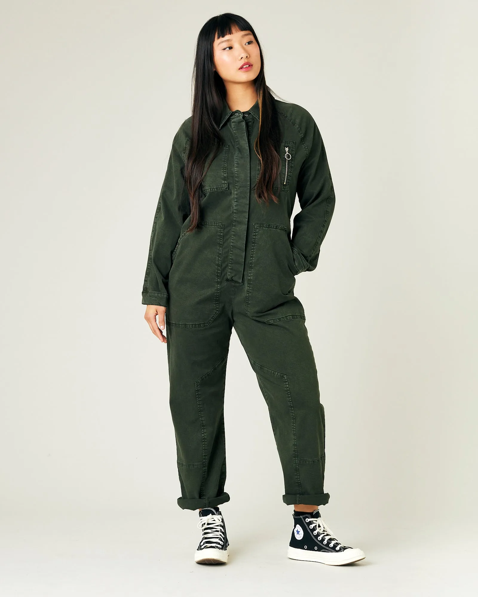 Hallie Sea Green Cotton Coverall