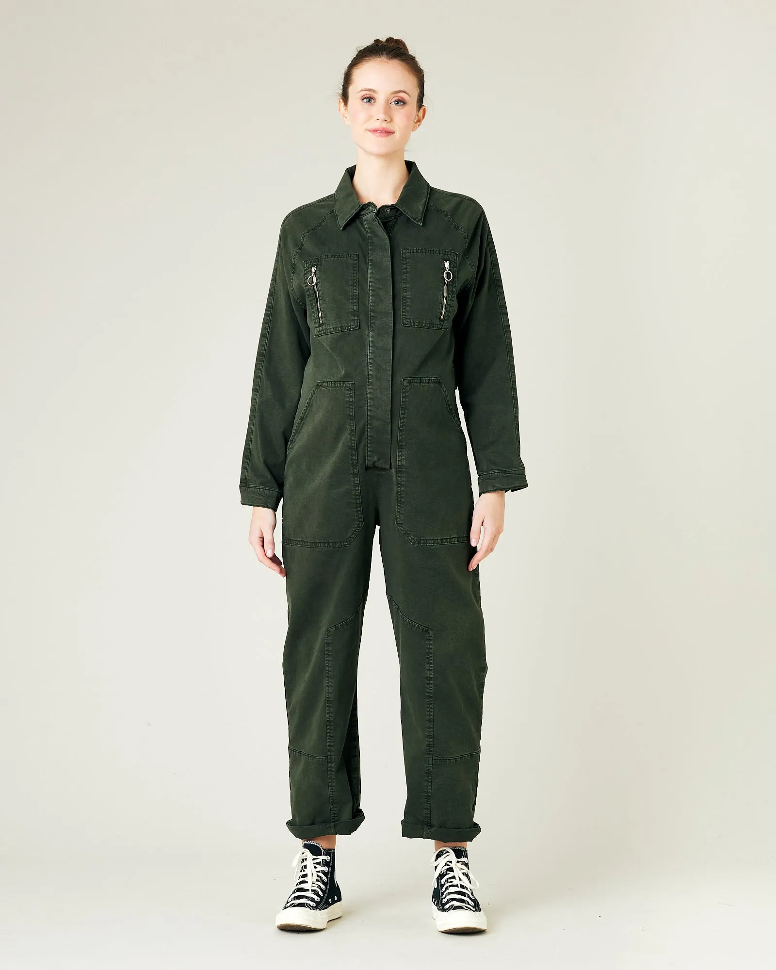 Hallie Sea Green Cotton Coverall