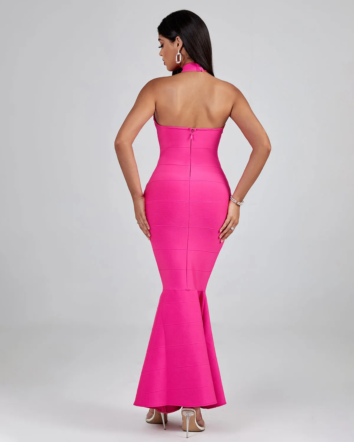 Halter Maxi Bandage Fishtail Dress
