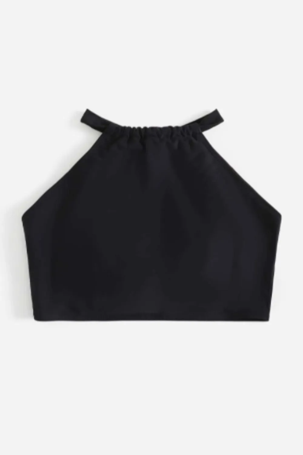 Halter Neck Black Cute Top