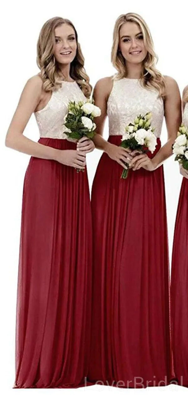 Halter Red Skirt Long Cheap Bridesmaid Dresses Online, WG625