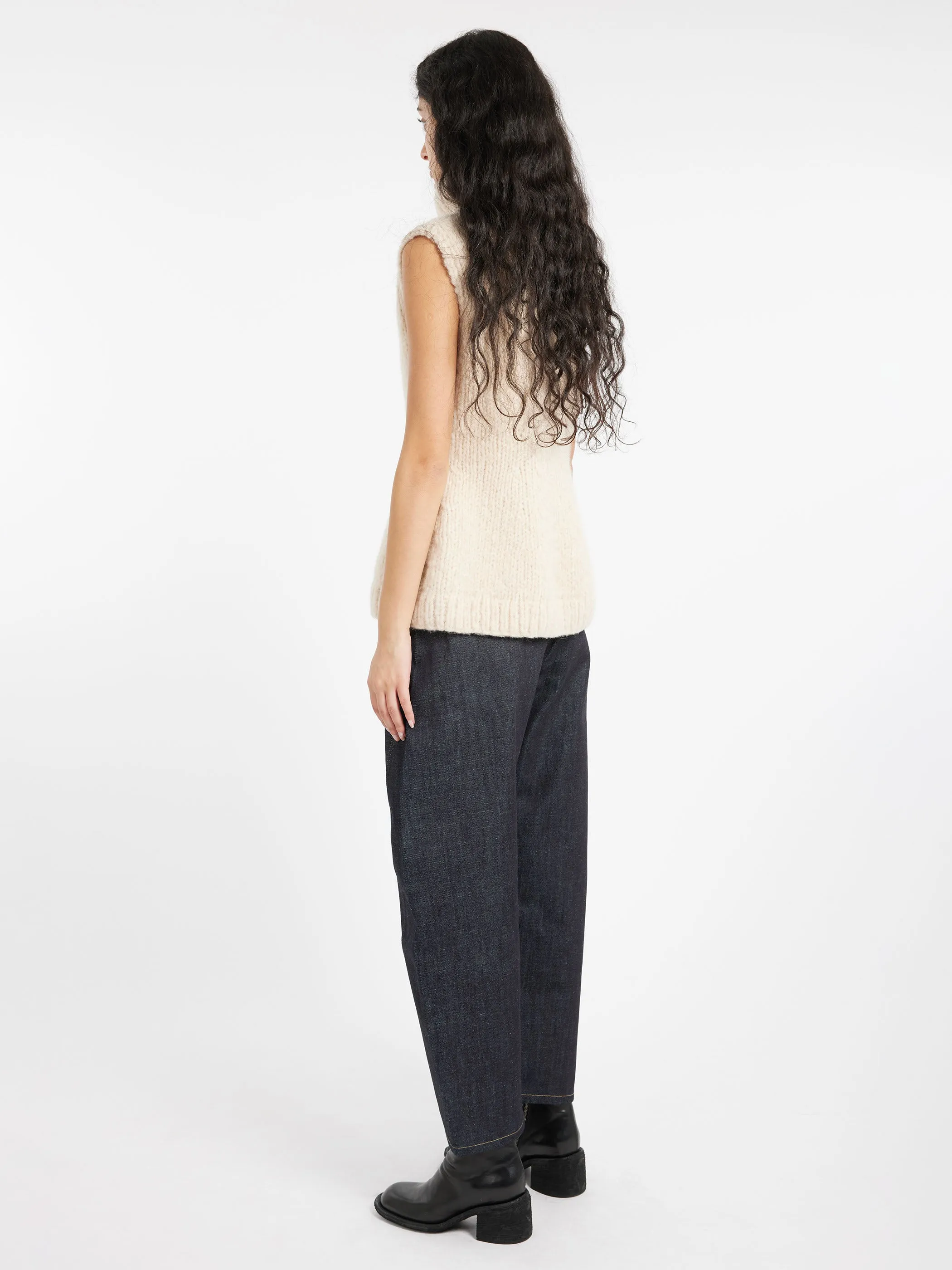 Handknit Peplum Shell