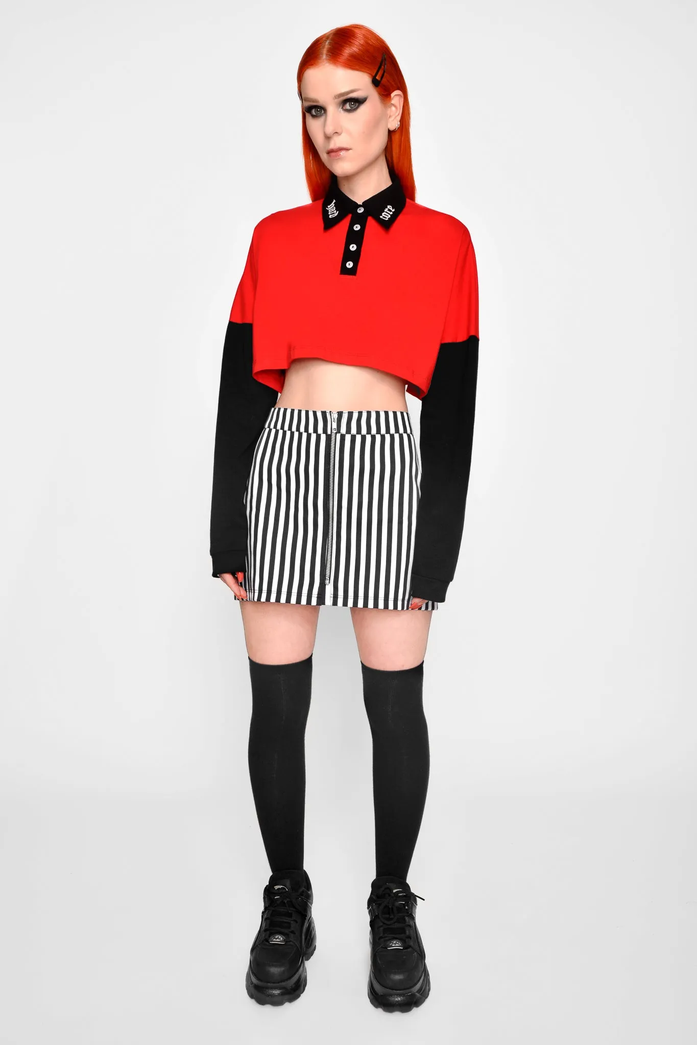 Hardcore Collar Crop Tee
