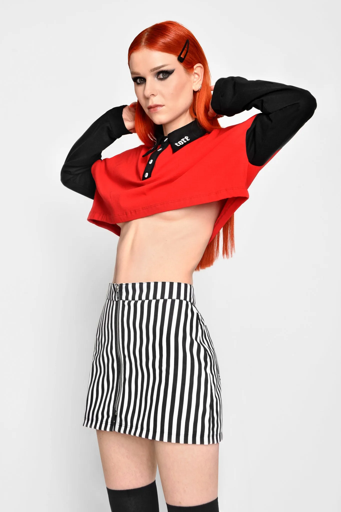 Hardcore Collar Crop Tee