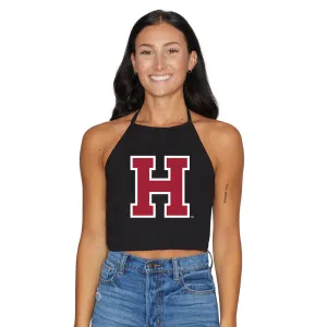 Harvard Black Halter Top