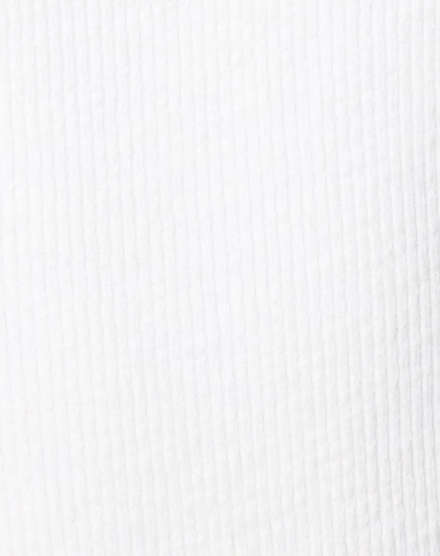 Hata Bodice in Rib Ivory
