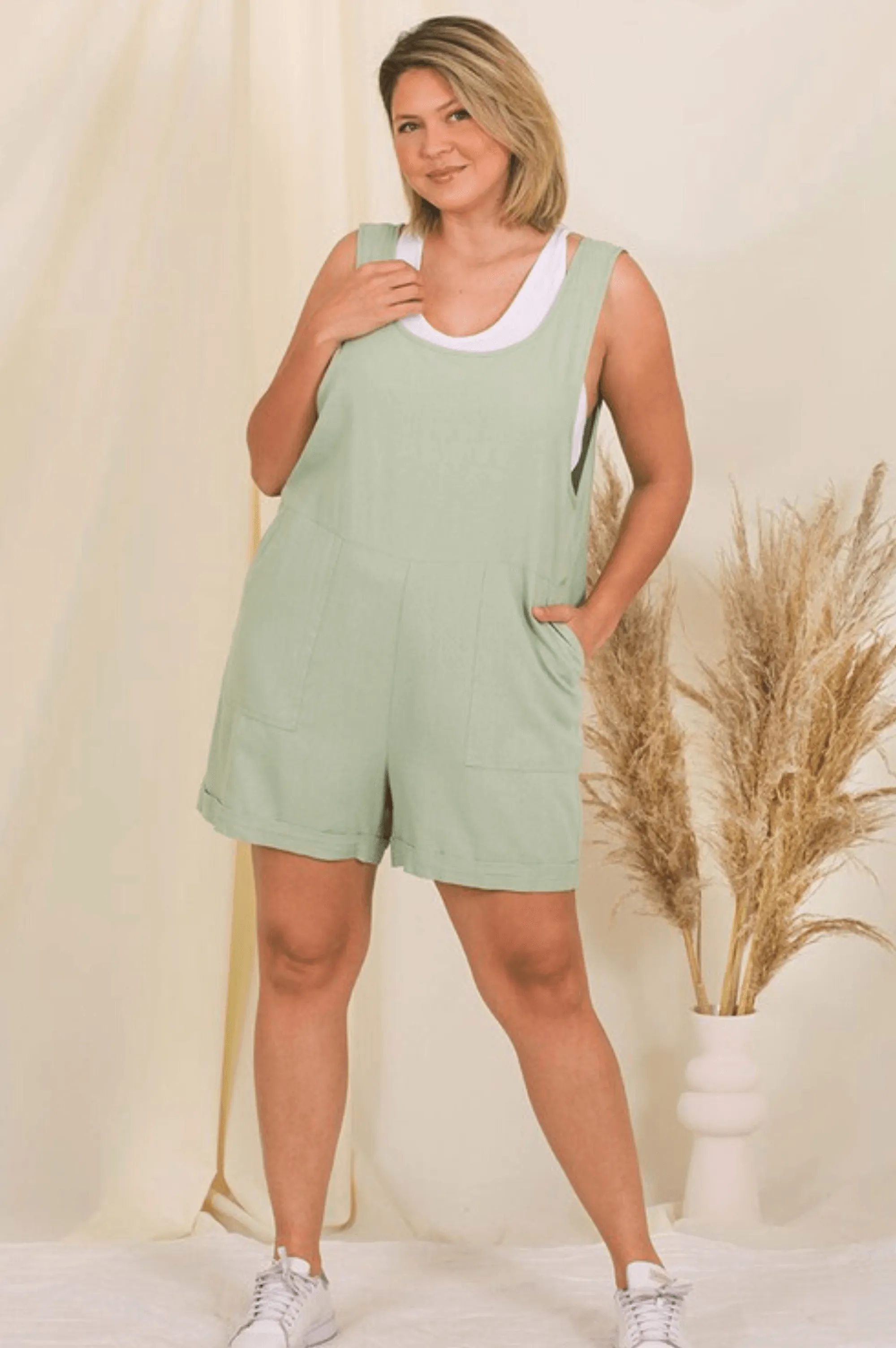 Hazel Blues® | Harlee Linen Romper