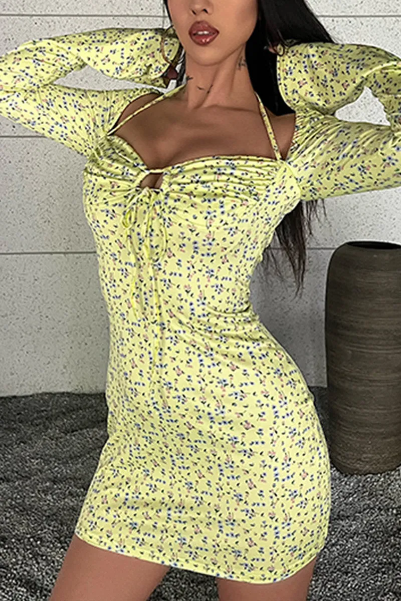 HBP3010 Wide Square Neck Mini Dress