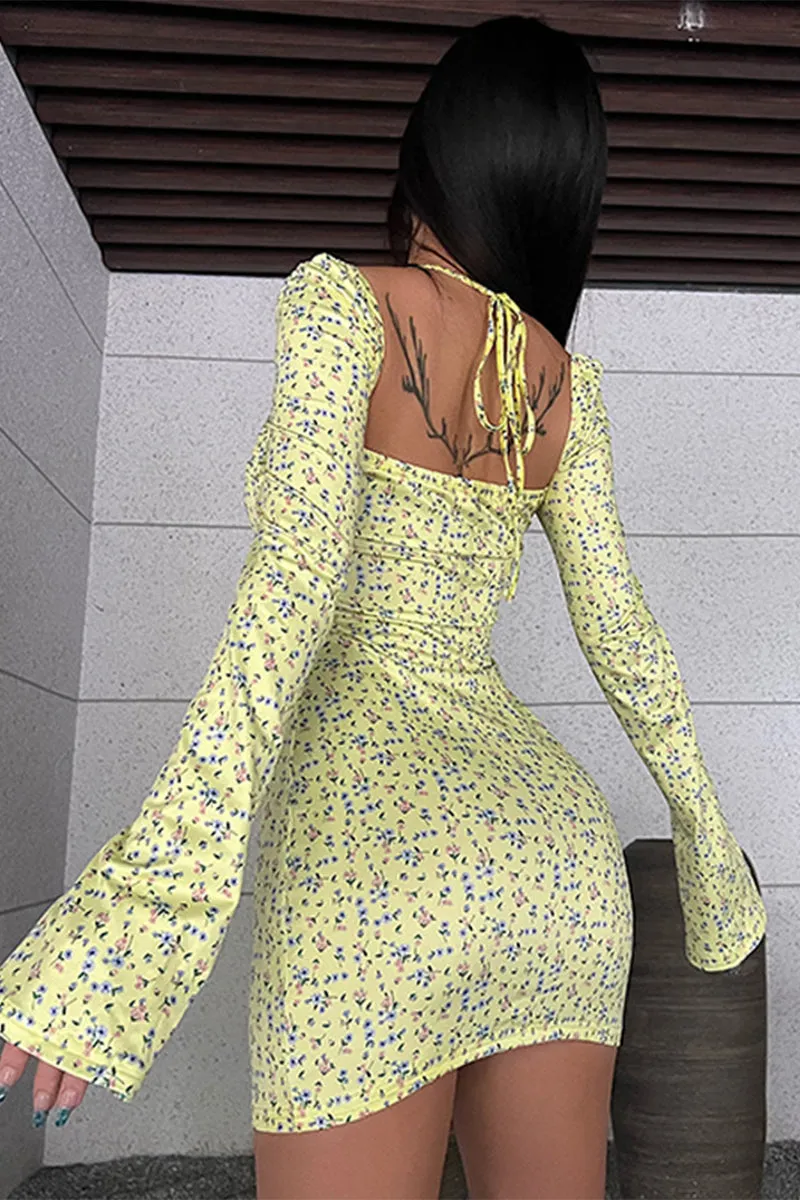 HBP3010 Wide Square Neck Mini Dress