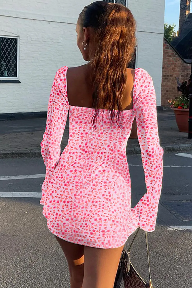 HBP3010 Wide Square Neck Mini Dress