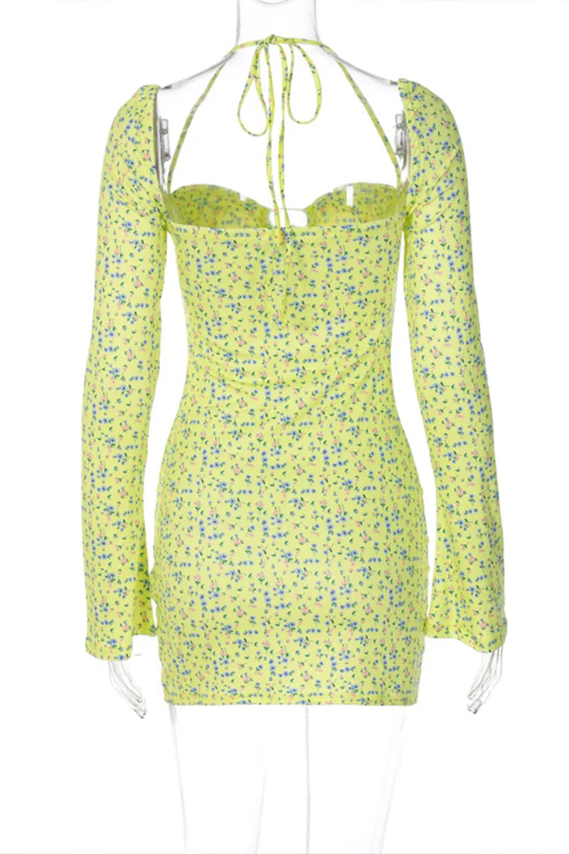 HBP3010 Wide Square Neck Mini Dress