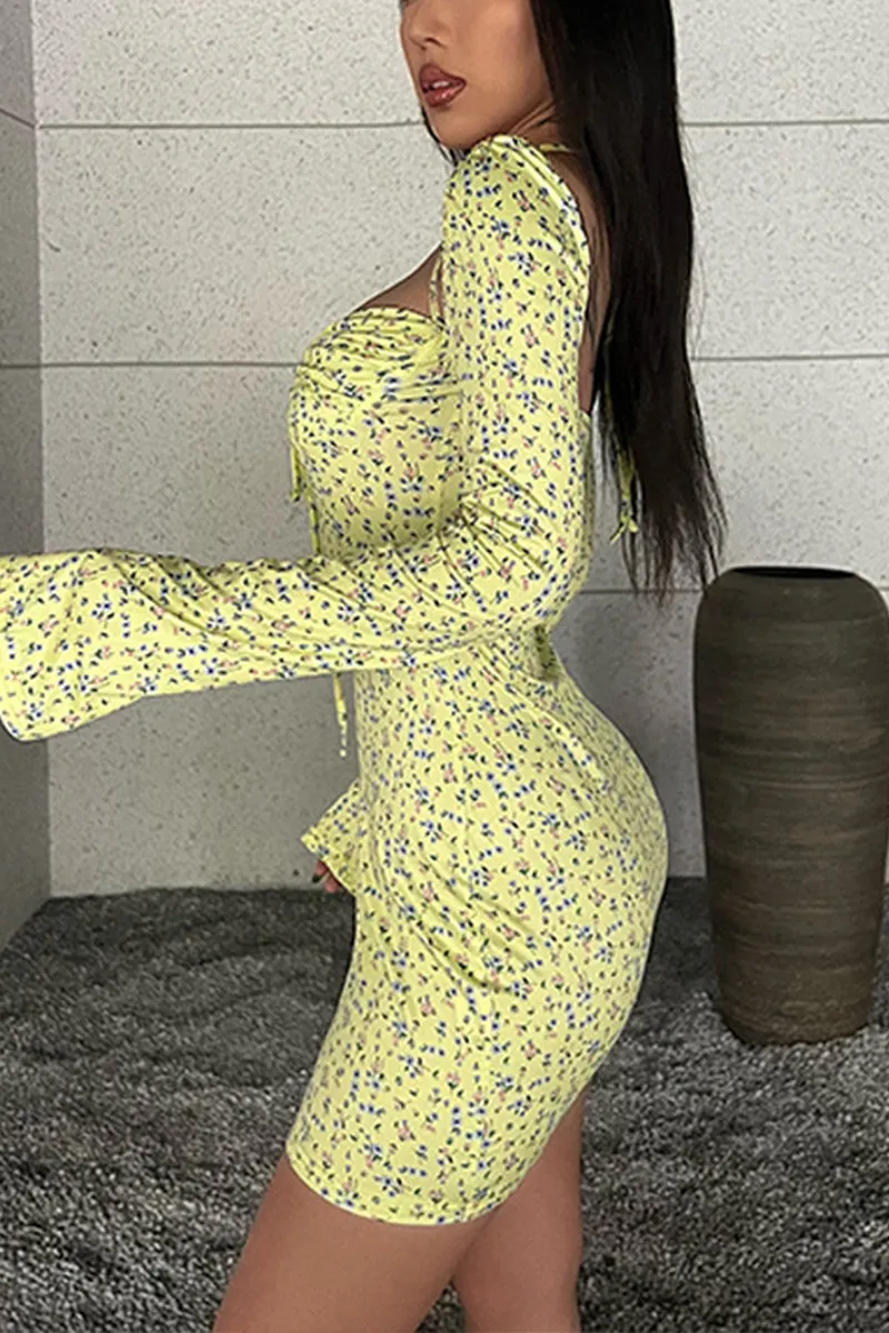 HBP3010 Wide Square Neck Mini Dress