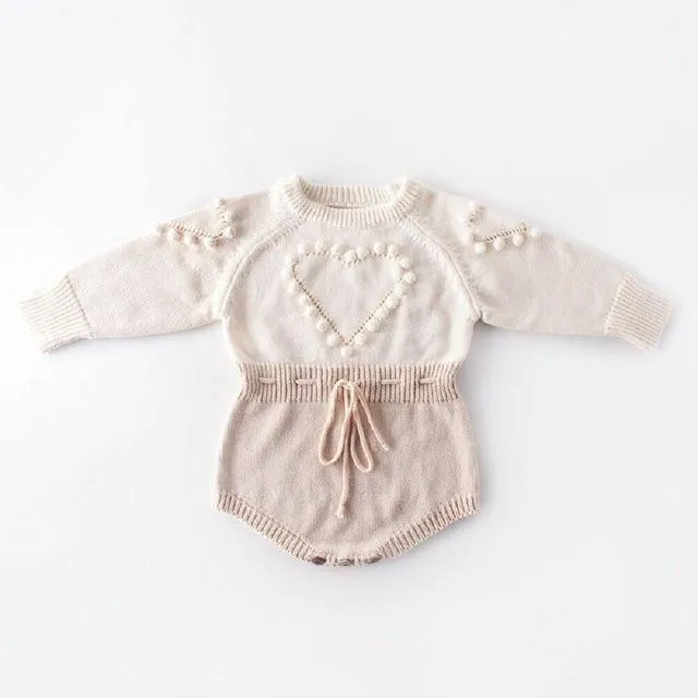 Heart Pom Pom Romper
