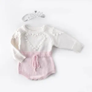 Heart Pom Pom Romper
