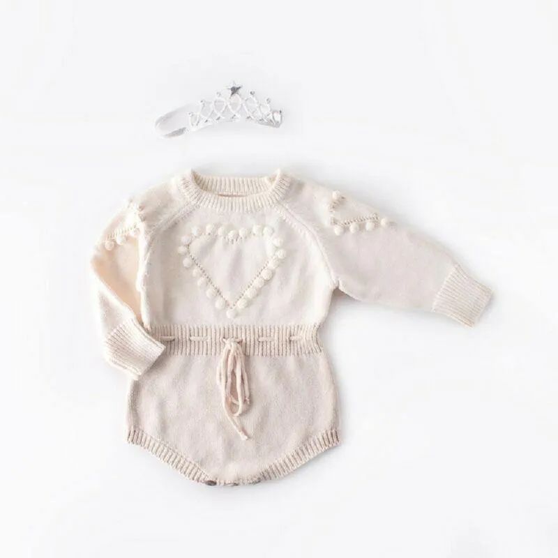 Heart Pom Pom Romper