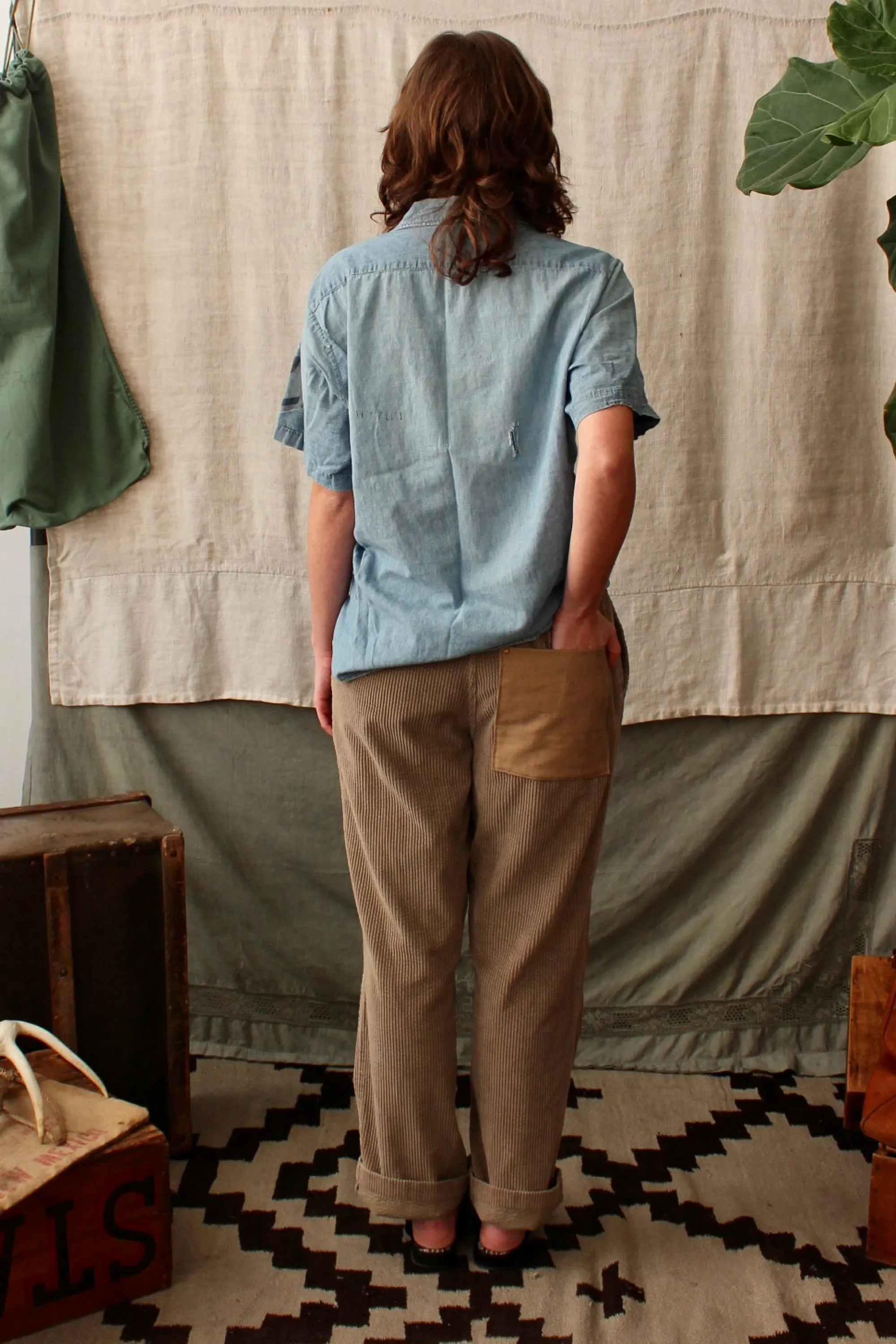 HF152 The Highlands Foundry Patched Corduroy Work Pants