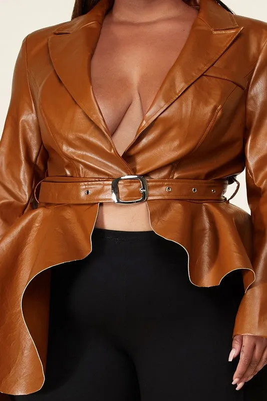 High Low Peplum Jacket