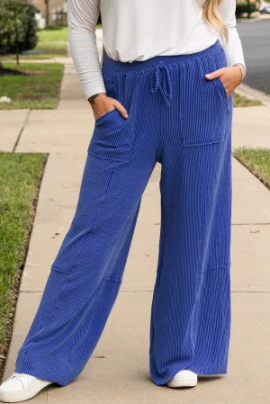 High Waist Plus Size Wide Leg Pants