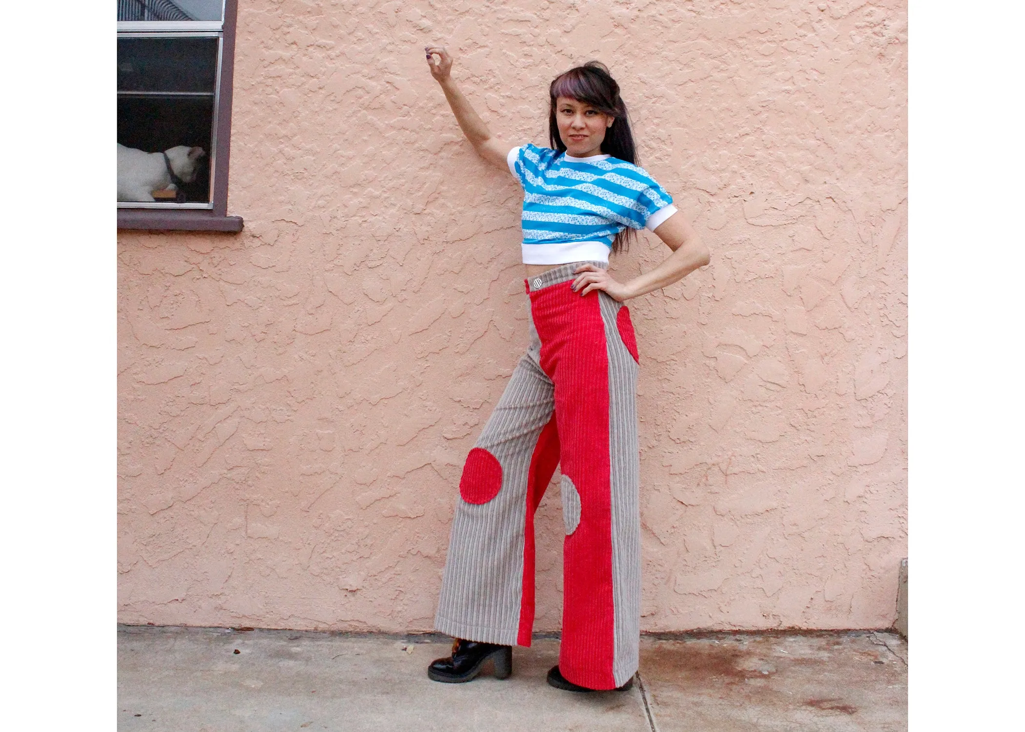 Holis Corduroy Trousers in Magneta