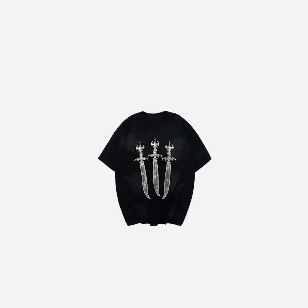 Holy Sword Printed Washed Tee