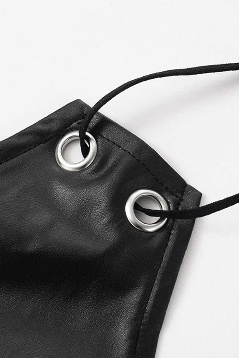 HTP1092 Solid Leather Tank Top