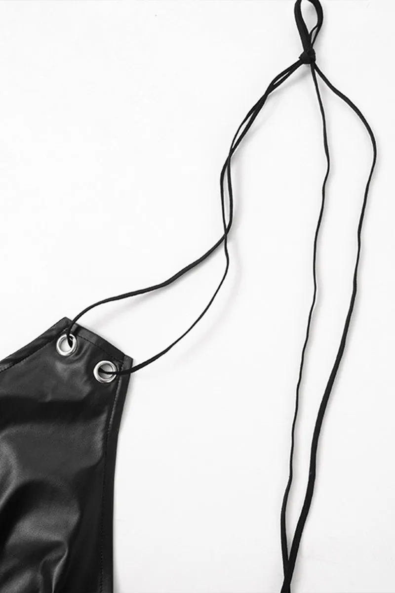 HTP1092 Solid Leather Tank Top