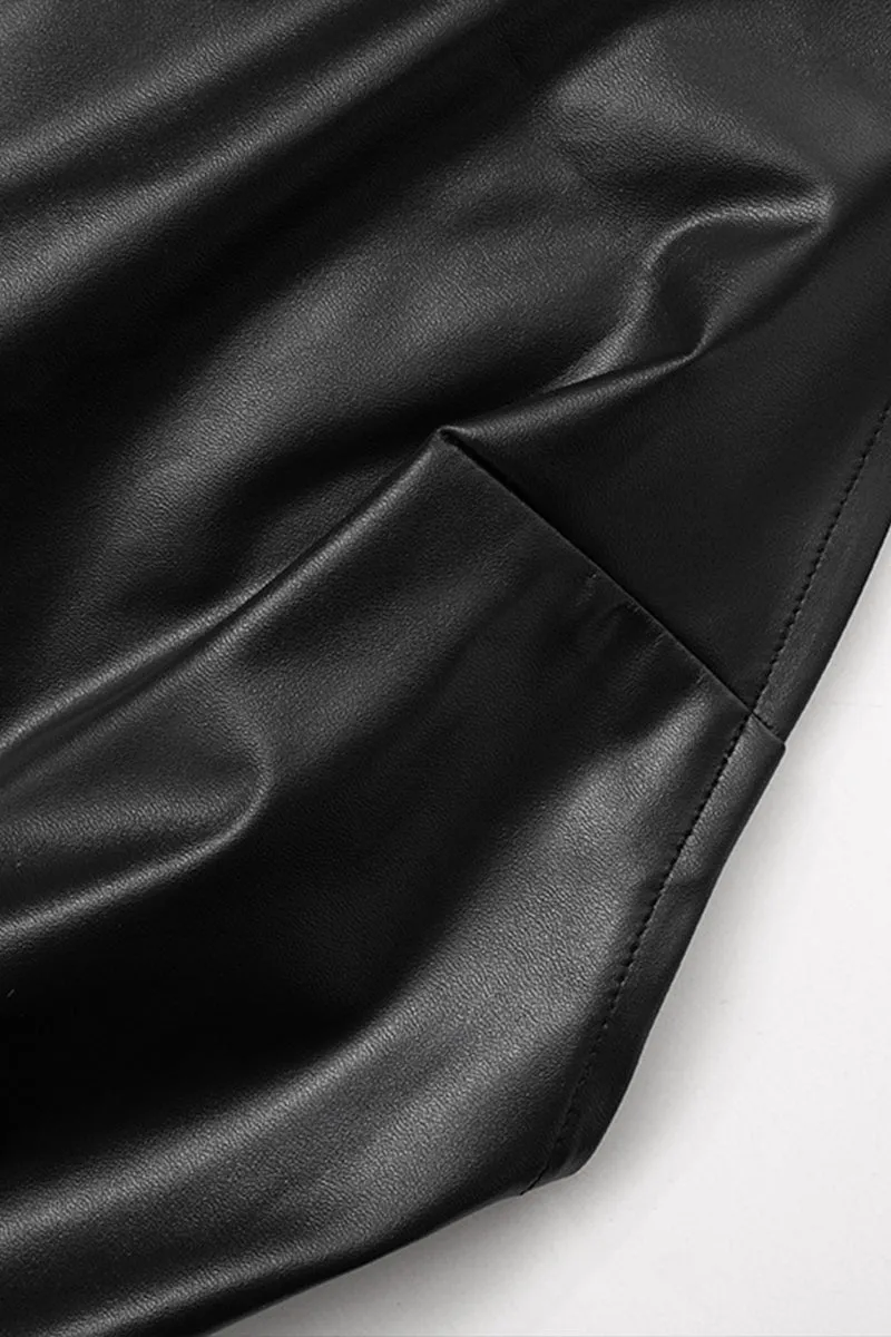 HTP1092 Solid Leather Tank Top