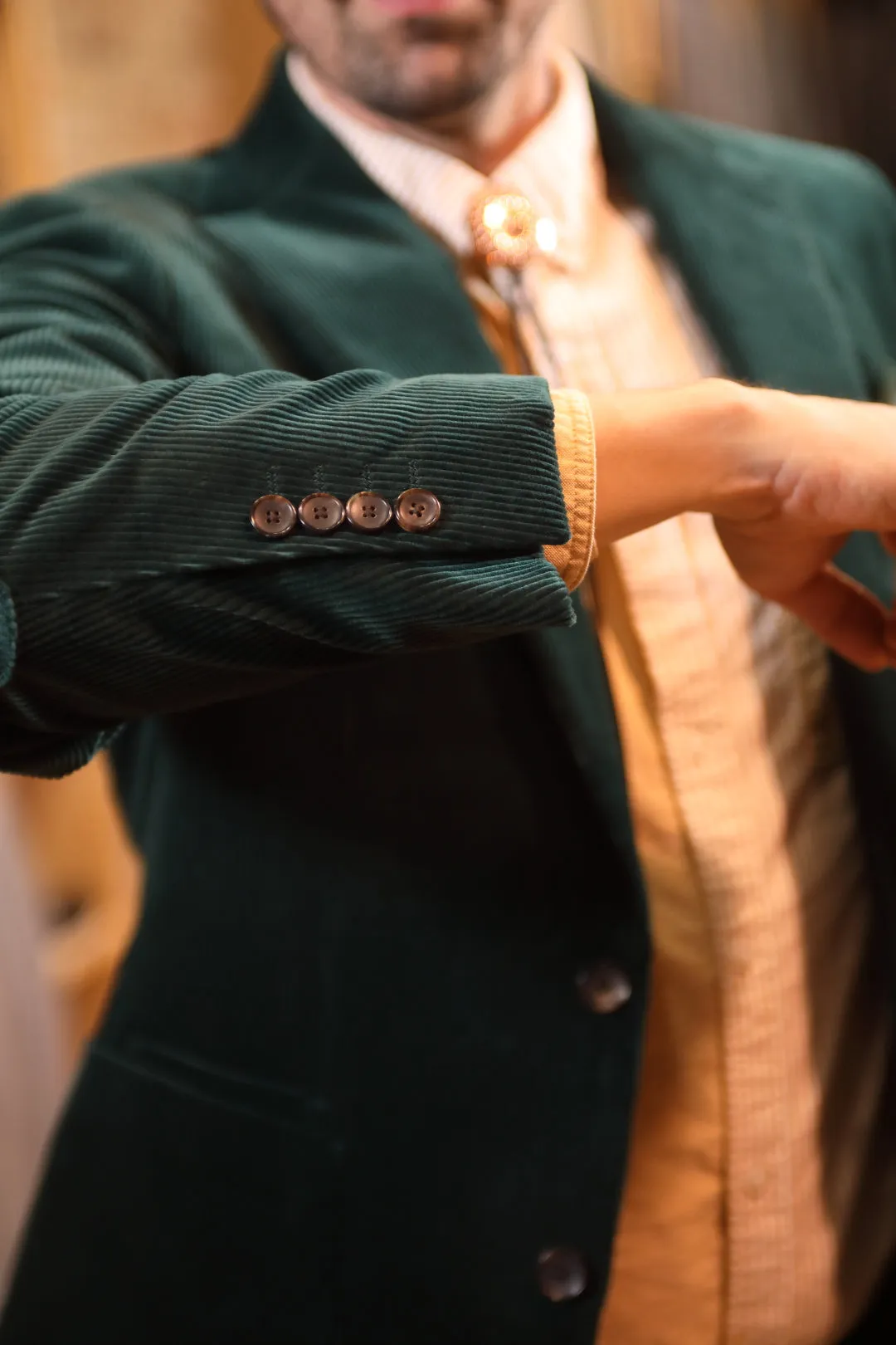 Hunter Green Corduroy Premium Coat