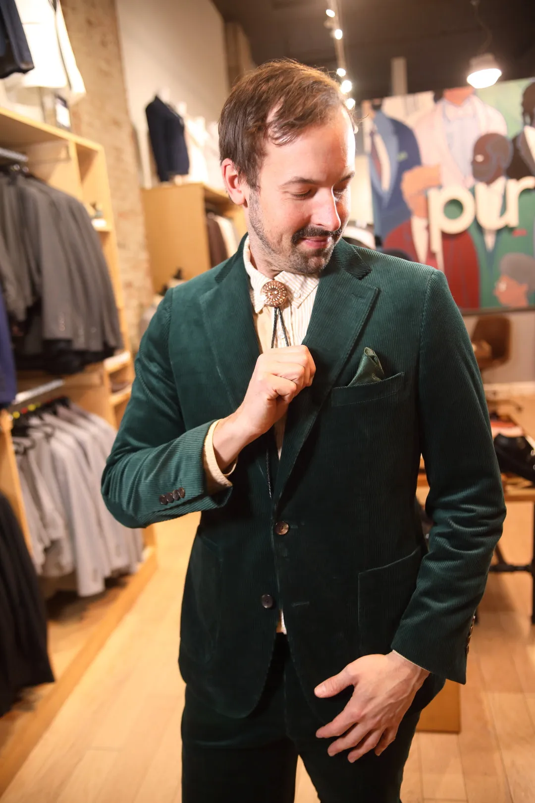 Hunter Green Corduroy Premium Coat