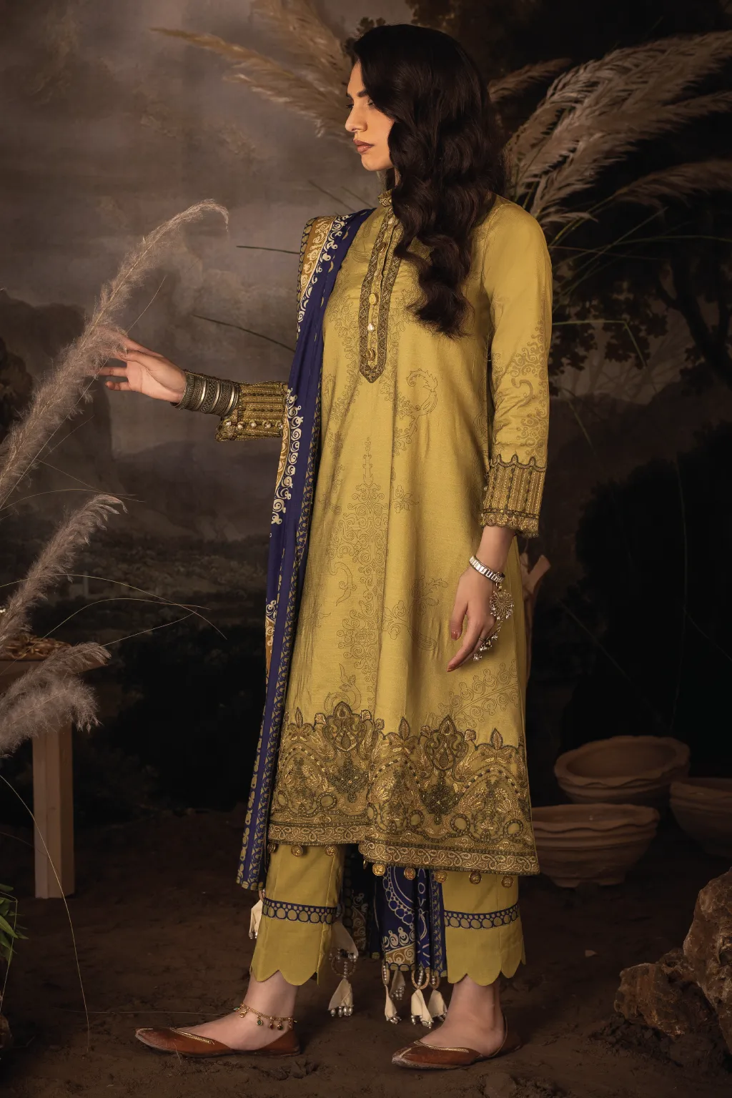 ILC-01 RAUHAH-3PC | Iznik Zarafshan Linen Collection 2021 | Unstitched Embroidered Linen Organza Suits