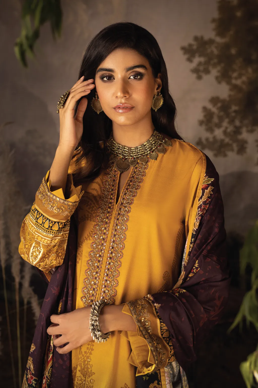 ILC-06 THORAYA -3PC | Iznik Zarafshan Linen Collection 2021 | Unstitched Embroidered Linen Organza Suits