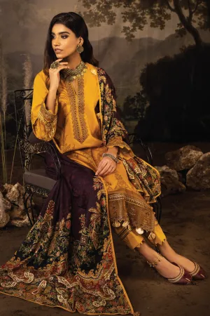 ILC-06 THORAYA -3PC | Iznik Zarafshan Linen Collection 2021 | Unstitched Embroidered Linen Organza Suits