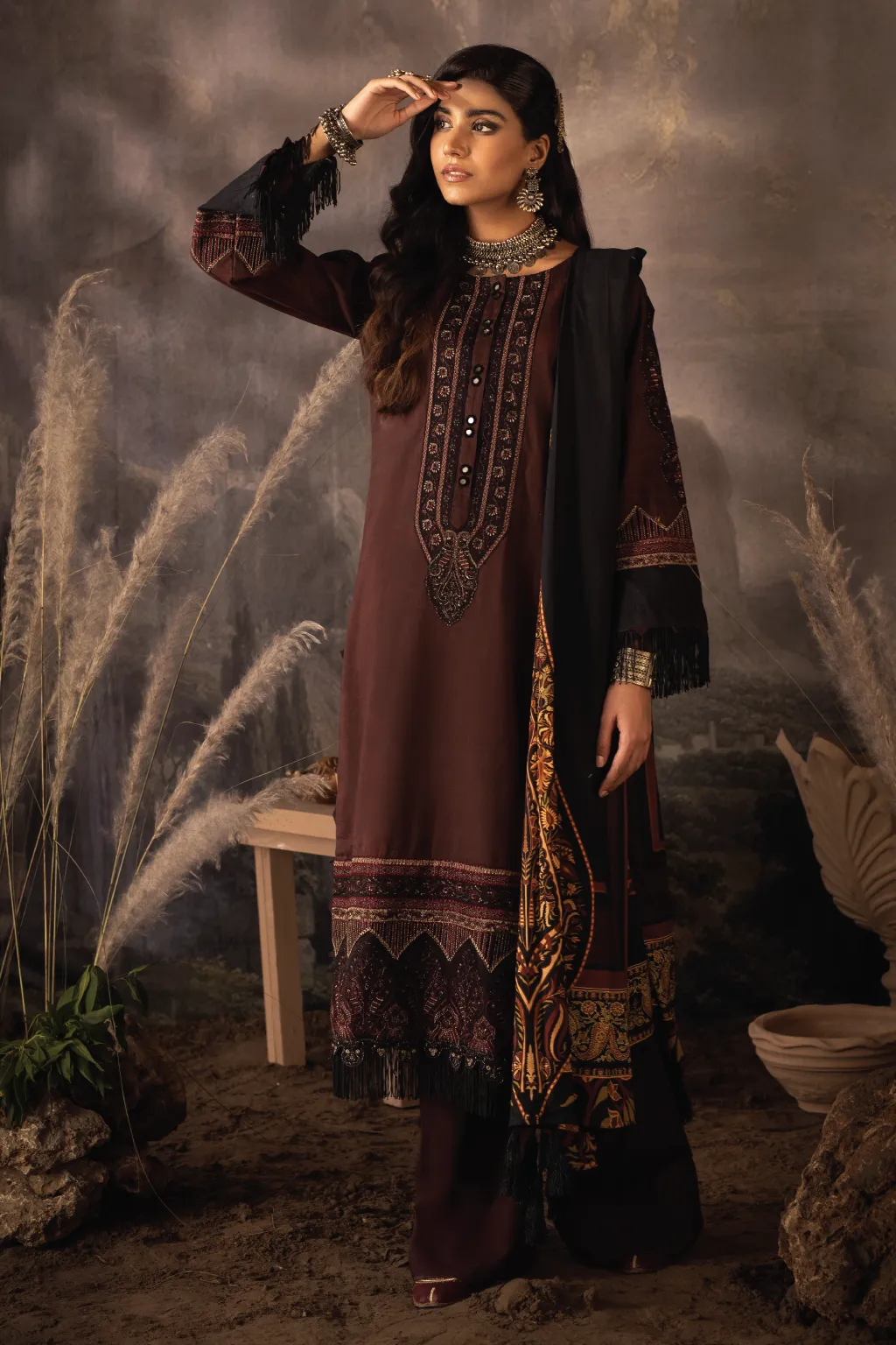 ILC-09 IBA -3PC | Iznik Zarafshan Linen Collection 2021 | Unstitched Embroidered Linen Organza Suits