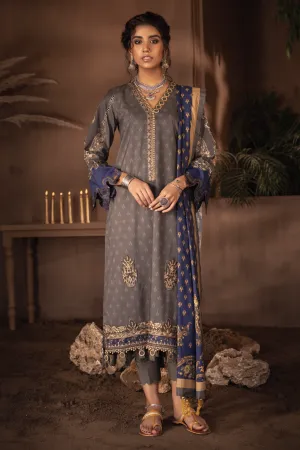 ILC-12 ANIZA -3PC | Iznik Zarafshan Linen Collection 2021 | Unstitched Embroidered Linen Organza Suits