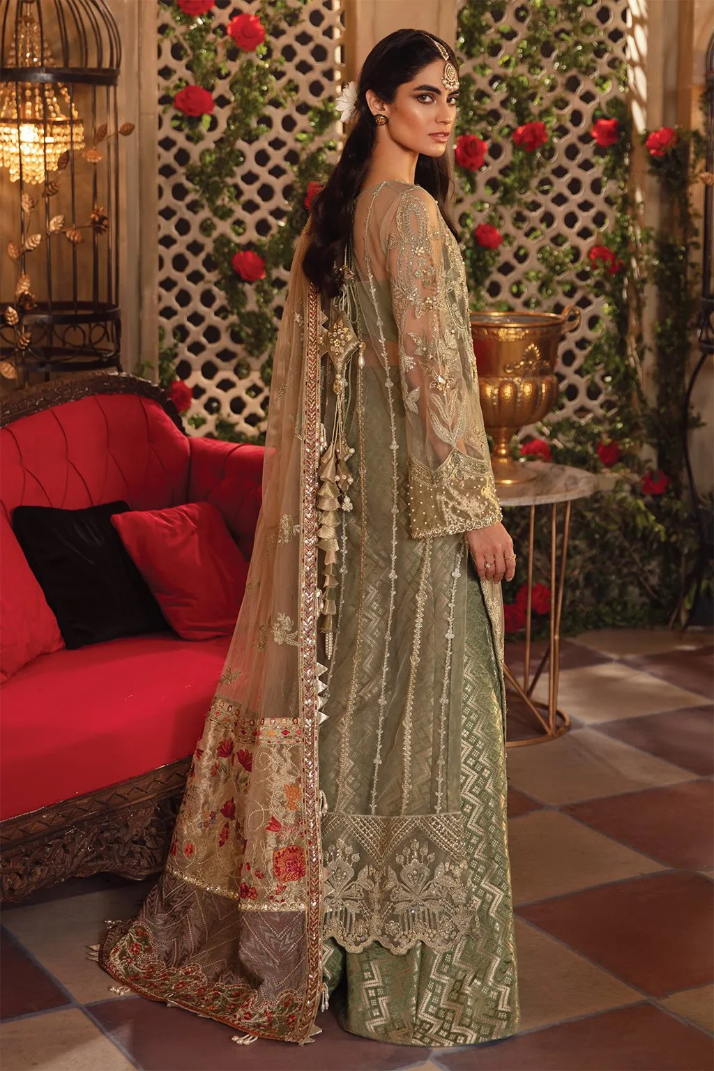 IMC-09 REVERIE-3PC | Iznik Meraki Luxury Chiffon Collection 2021 | Unstitched Embroidered Luxury Chiffon Suits