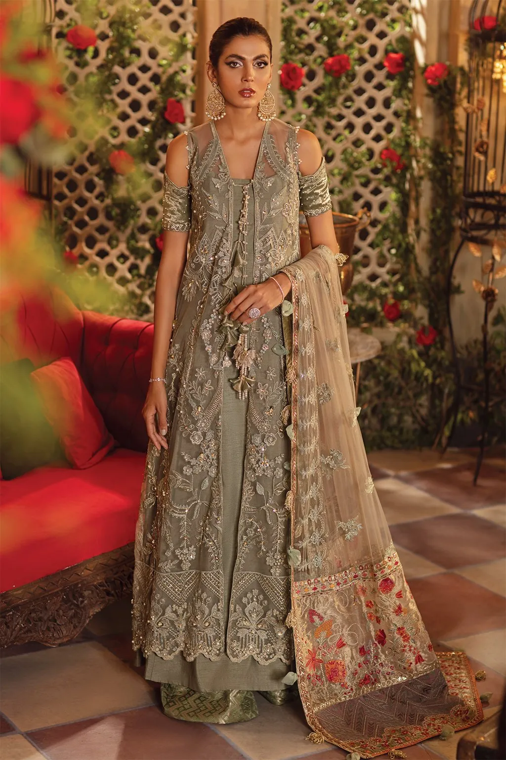 IMC-09 REVERIE-3PC | Iznik Meraki Luxury Chiffon Collection 2021 | Unstitched Embroidered Luxury Chiffon Suits