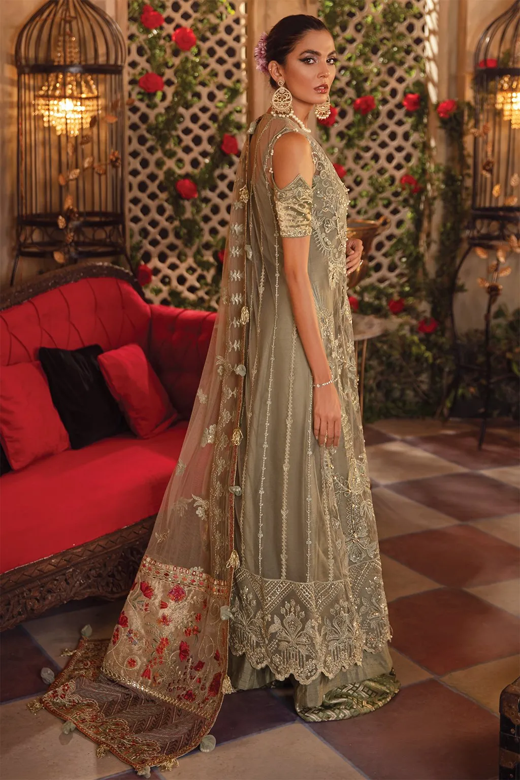 IMC-09 REVERIE-3PC | Iznik Meraki Luxury Chiffon Collection 2021 | Unstitched Embroidered Luxury Chiffon Suits