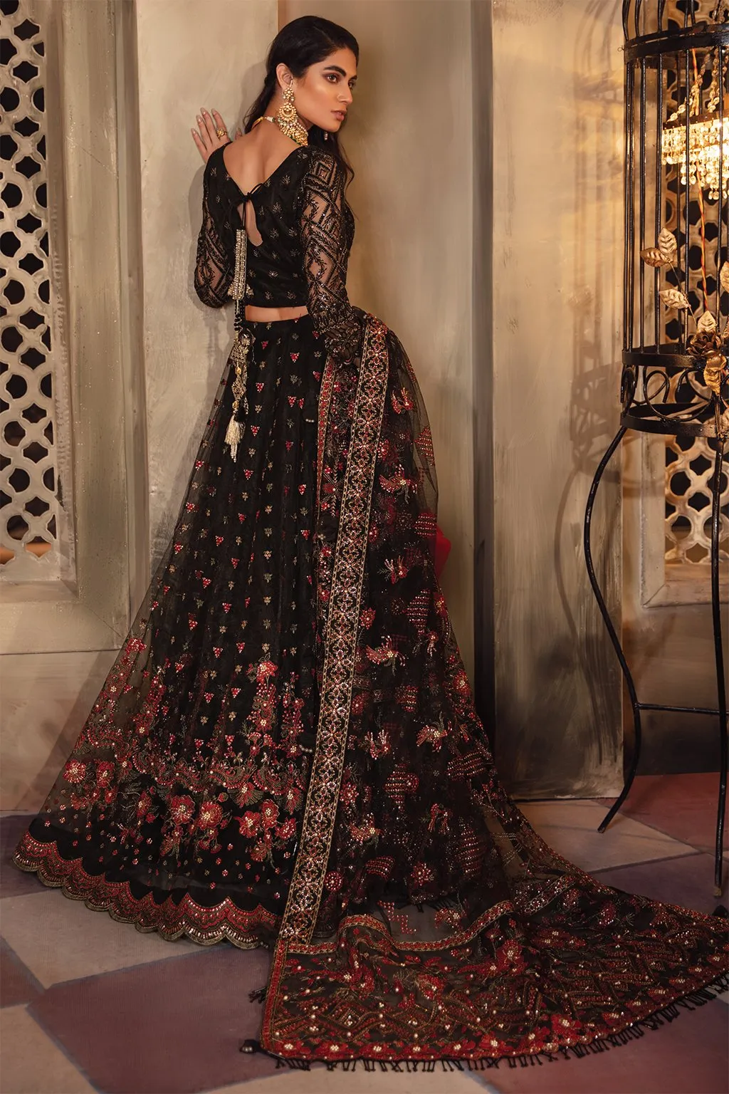 IMC-10 ROCOCO-3PC | Iznik Meraki Luxury Chiffon Collection 2021 | Unstitched Embroidered Luxury Chiffon Suits