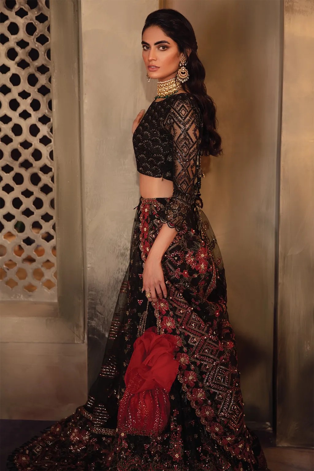 IMC-10 ROCOCO-3PC | Iznik Meraki Luxury Chiffon Collection 2021 | Unstitched Embroidered Luxury Chiffon Suits