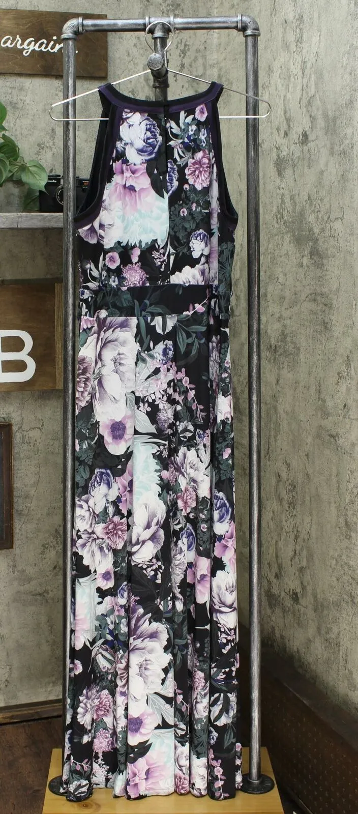INC International Concepts Women's Floral Varsity-Stripe Maxi Dress