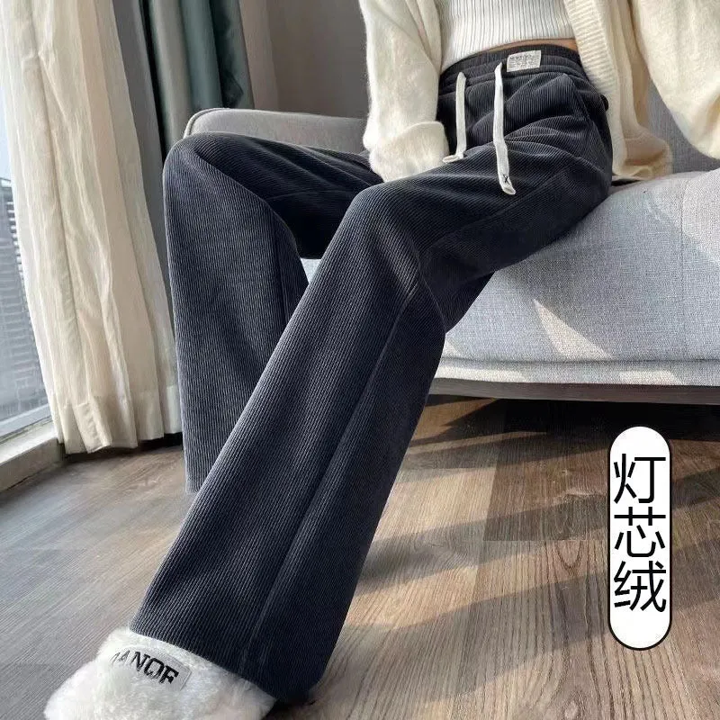 INSTOCK-Chenille narrow straight pants