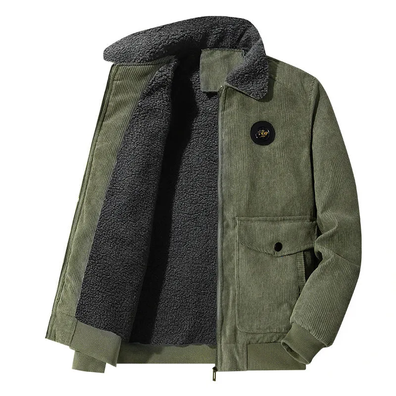 INSTOCK - Corduroy Jacket Men's Autumn and Winter Plush