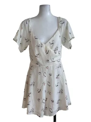 Ivory White Pattern Rompers