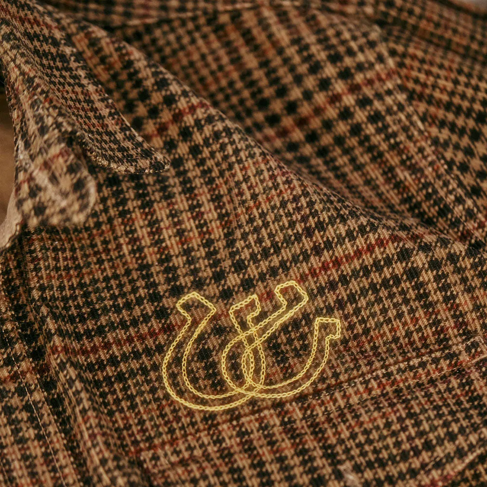 J. Crew Corduroy CPO Shirt in Print Haizel Brown Multi in Medium